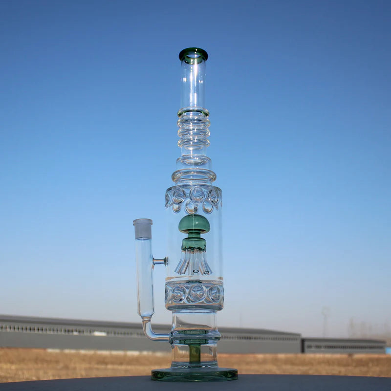 19.5" Jellyfish Sprinkler & Matrix Perc Glass Water Pipe