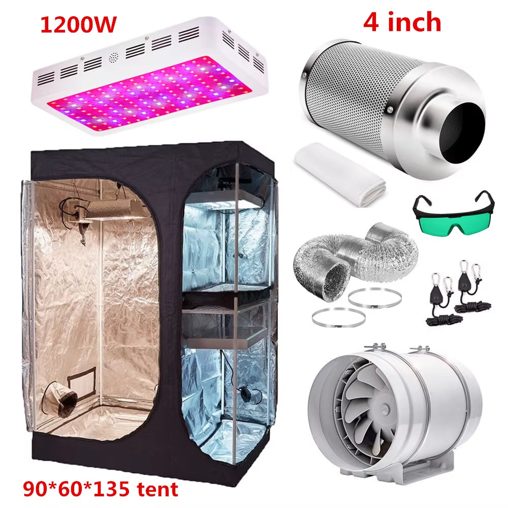 LED Grow Kit Grow Tent Double Layer Two in One Grow Box for Led Grow Light Indoor Hydroponic Garden Plant Grow Seedling Result