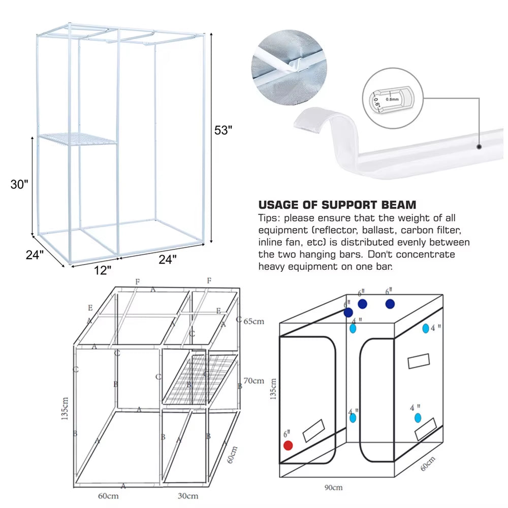 LED Grow Kit Grow Tent Double Layer Two in One Grow Box for Led Grow Light Indoor Hydroponic Garden Plant Grow Seedling Result