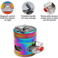 63MM Metal Herb Tobacco Grinder Rainbow Spice Grinder Hand Cranked 4 Layer Cigarette Spice Crusher Smoking Accessories