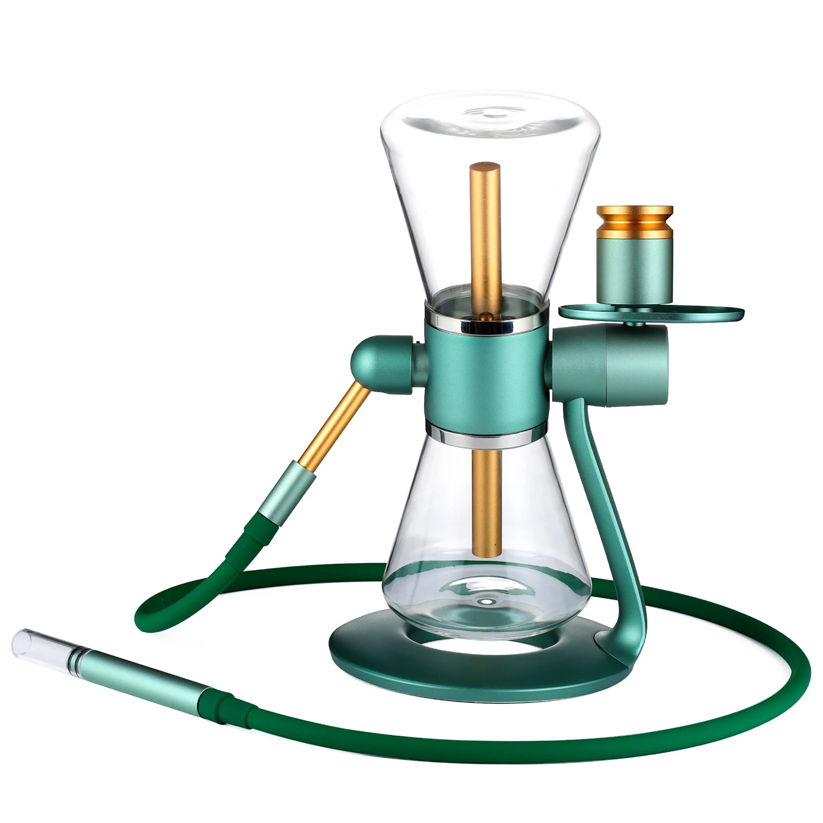 Gravity Hookah 360° Hookah Rotating Glass Metal Gravity Shisha SANDGLAS Portable Two-Way Gravity Infuser