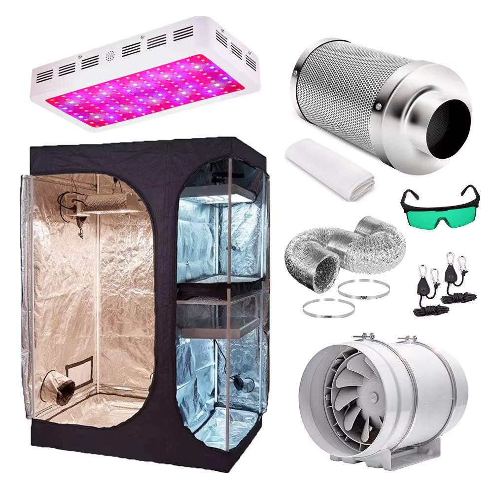 LED Grow Kit Grow Tent Double Layer Two in One Grow Box for Led Grow Light Indoor Hydroponic Garden Plant Grow Seedling Result