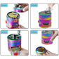 63MM Metal Herb Tobacco Grinder Rainbow Spice Grinder Hand Cranked 4 Layer Cigarette Spice Crusher Smoking Accessories