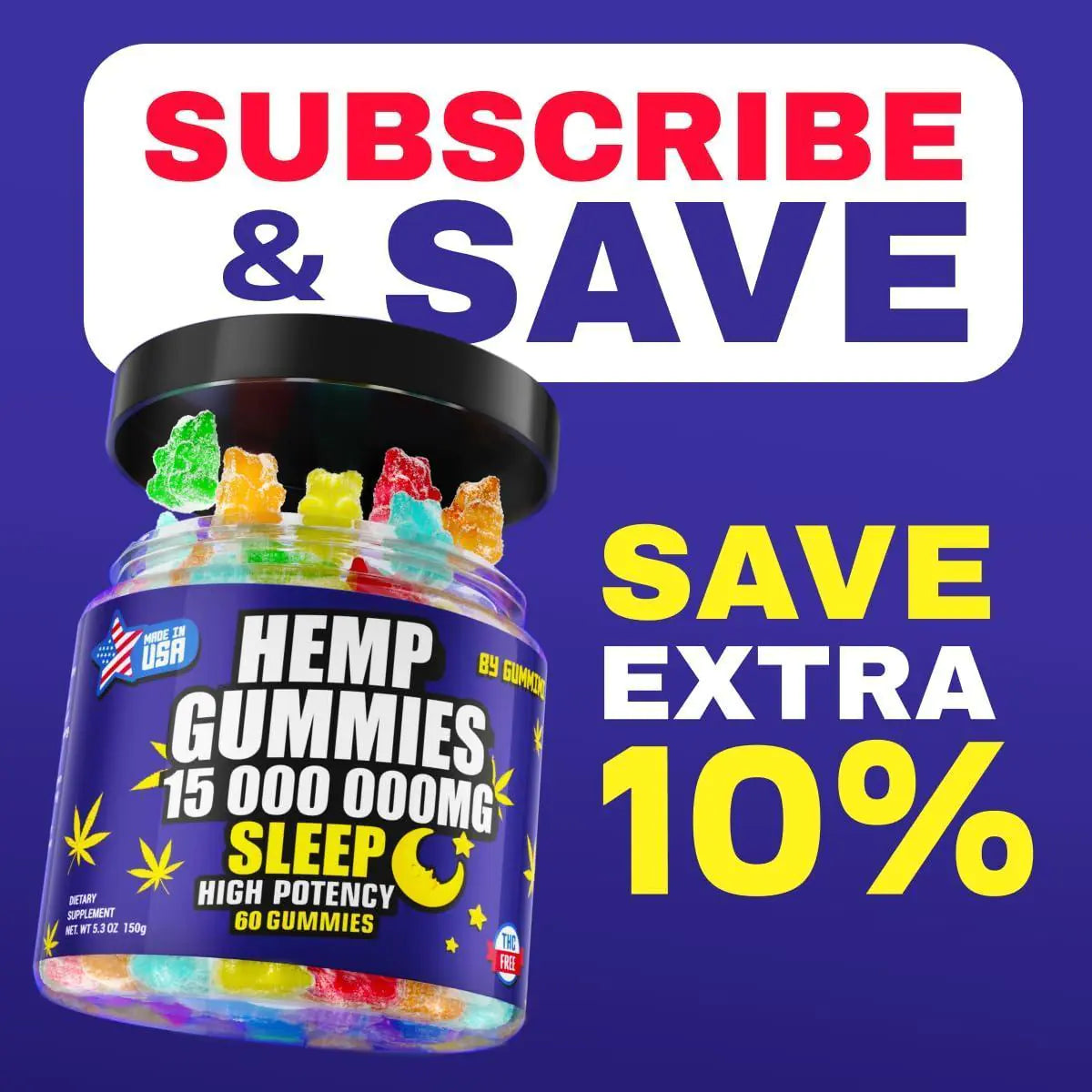 Gummies for Restful Nights Soothes Soreness and Discomfort in The Body 60 Count