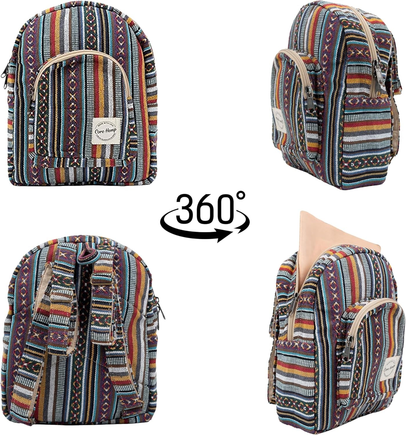 Backpack Purse for Women Mini Backpack Lightweight Boho Small Casual Daily Travel Daypack Shoulder Bag