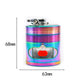 63MM Metal Herb Tobacco Grinder Rainbow Spice Grinder Hand Cranked 4 Layer Cigarette Spice Crusher Smoking Accessories