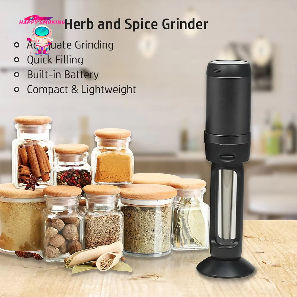 HAPPY SMOKING Electric Dry Herb Grinder 2 in 1 Fully Automatic Tobacco Filling Rolling Paper Maker DIY Pipes Smoking Accessories