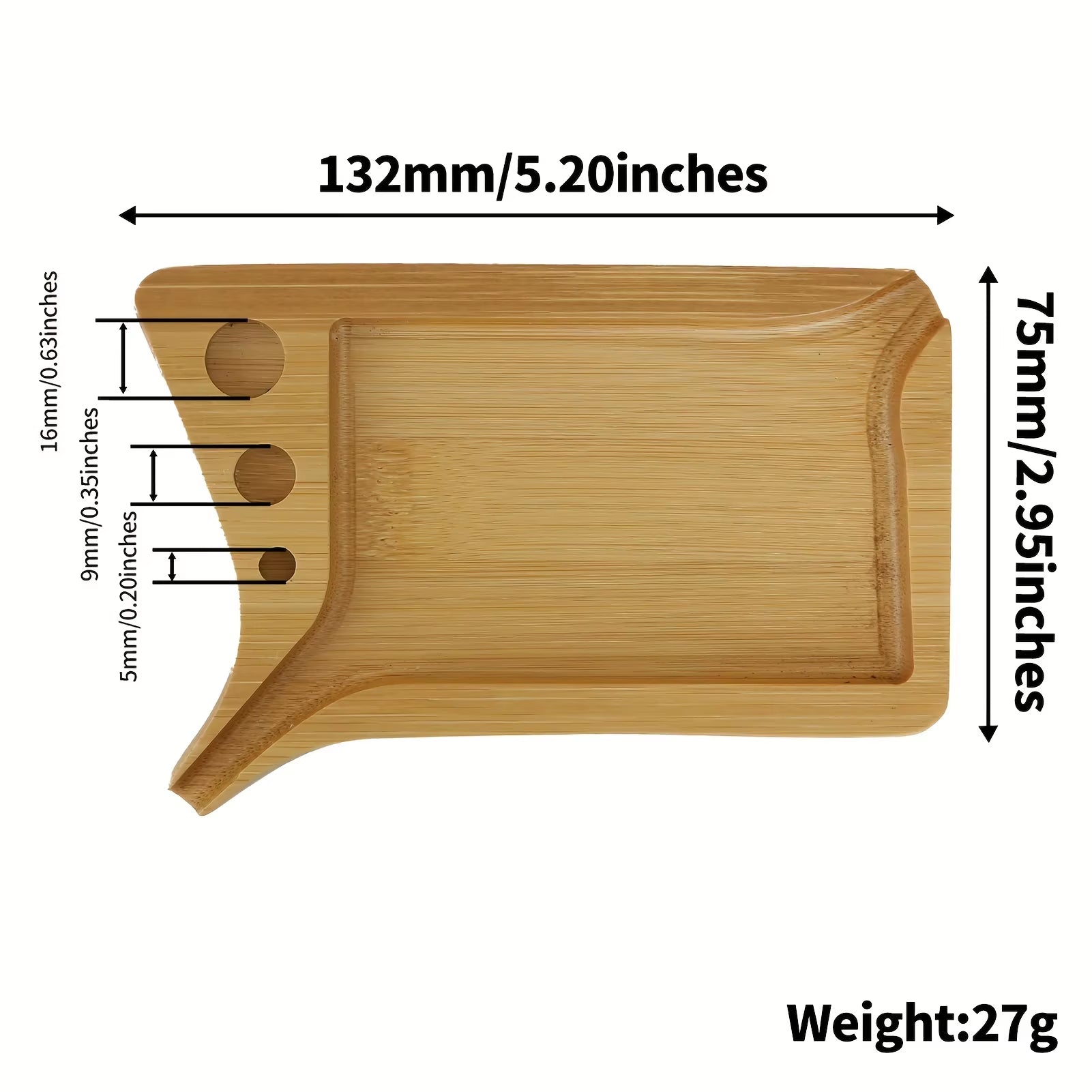 Bamboo Wood Herb Tobacco Rolling Tray with Funnel Tool Loader Cones Multipurpose Mini Wooden Rolling Trays Smoking Accessories