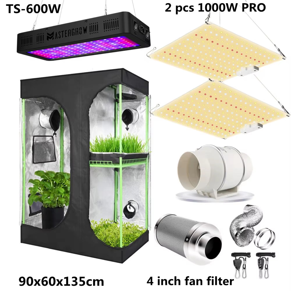 LED Grow Kit Grow Tent Double Layer Two in One Grow Box for Led Grow Light Indoor Hydroponic Garden Plant Grow Seedling Result