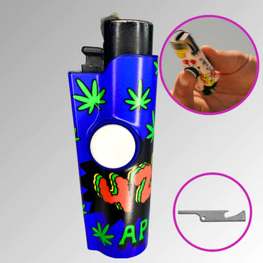 FLKR LYTR® Fidget Spinner Lighter Case "April 420th" for Clipper Lighter® Case fidget spinner lighter case - $11.99