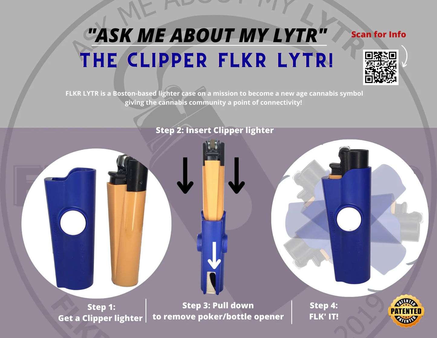 FLKR LYTR® Fidget Spinner Lighter Case "April 420th" for Clipper Lighter® Case fidget spinner lighter case - $11.99