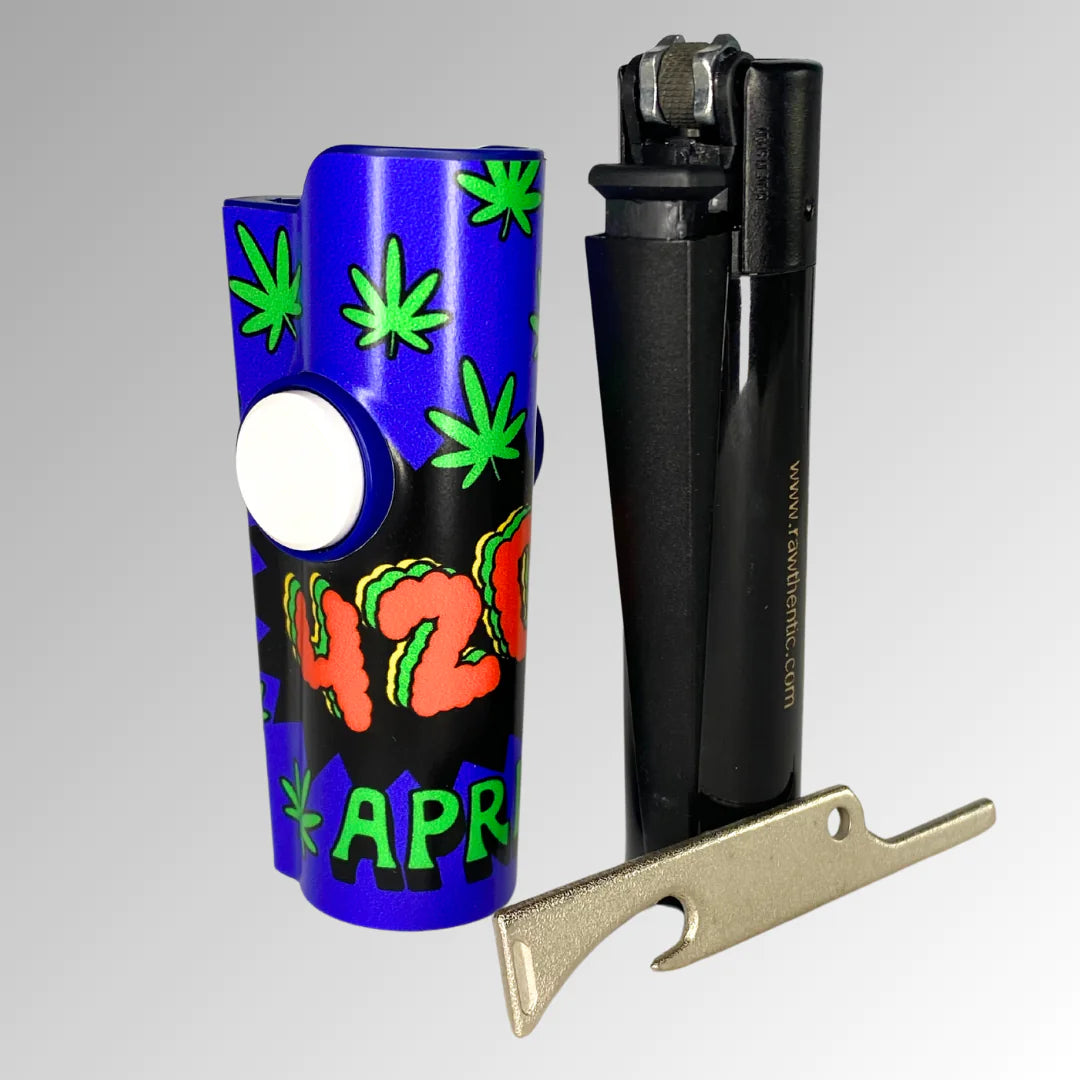 FLKR LYTR® Fidget Spinner Lighter Case "April 420th" for Clipper Lighter® Case fidget spinner lighter case - $11.99