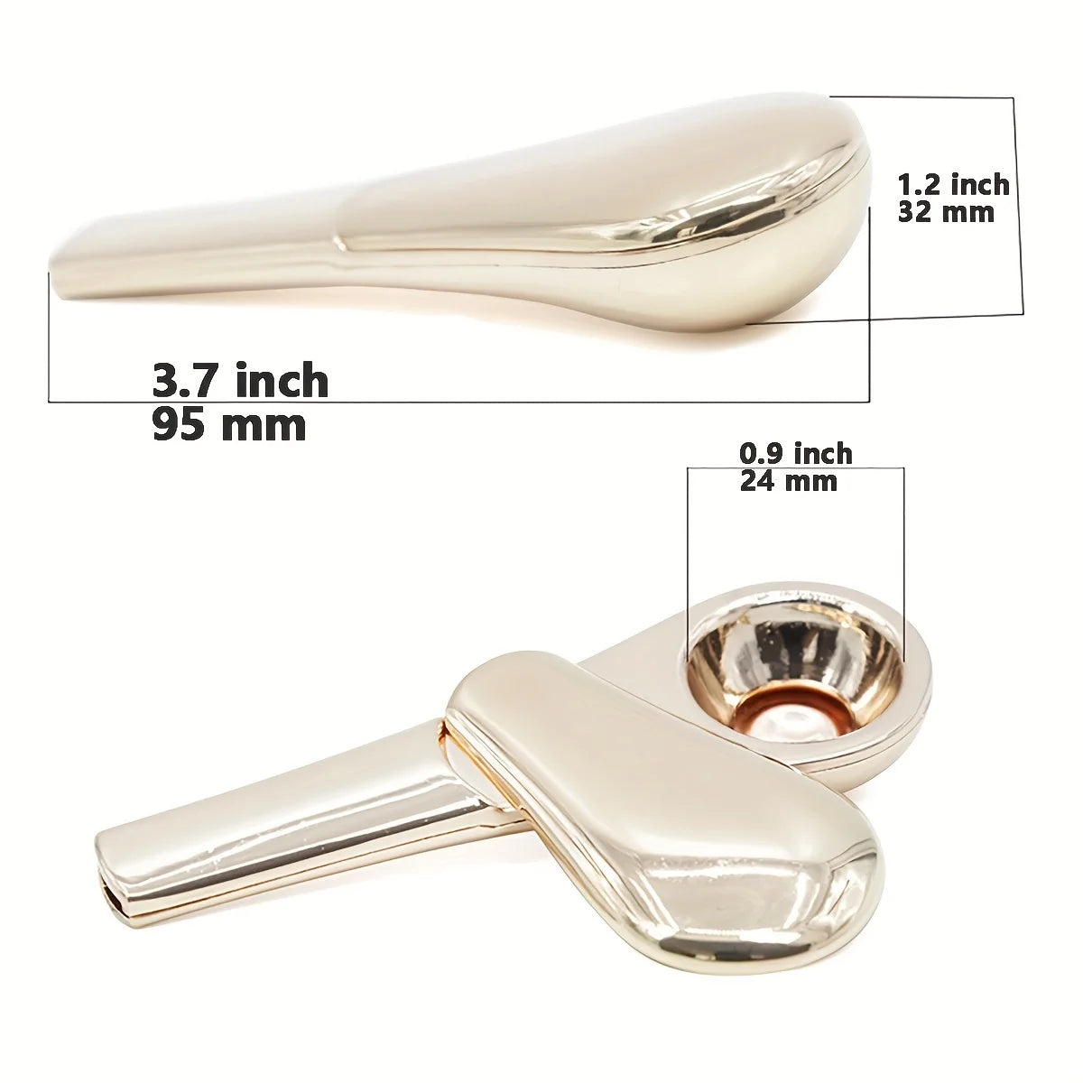 1Pc Metal Spoon Smoking Pipe Portable Magnetic Herb Tobacco Cigarette Metal Pipe Metal Smoking Pipe Accessories