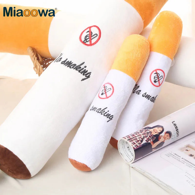 30-110Cm Funny Smoking Cylindrical Sleeping Cigarette Pillow Smulation Plush Toys Fashion Boyfriend Birthday Gift