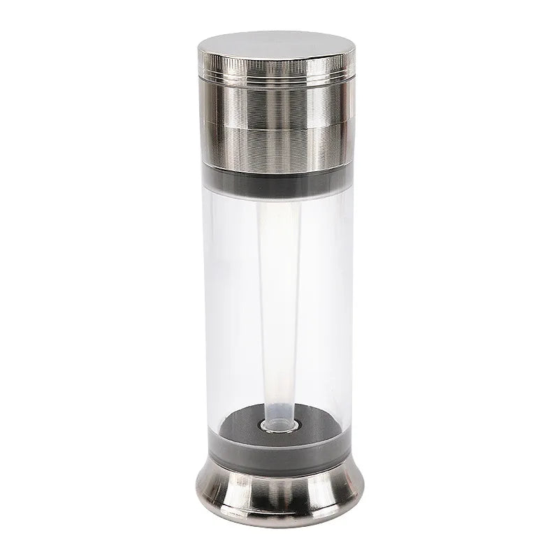 New Conical Filler Grinder 58Mm Zinc Alloy Four Layers with Funnel Storage Room Manual Smoke Grinder