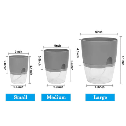 Self-Watering Flowerpot with Injection Port 