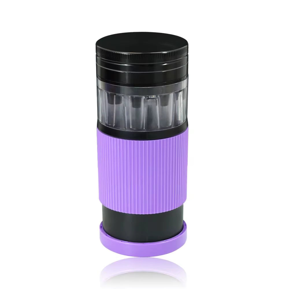 One-Piece Multifunctional Metal Tobacco Grinder with 8 Pre Horn Cone Tubes Herb Crusher Can Store Cigarettes Smoking Accessories