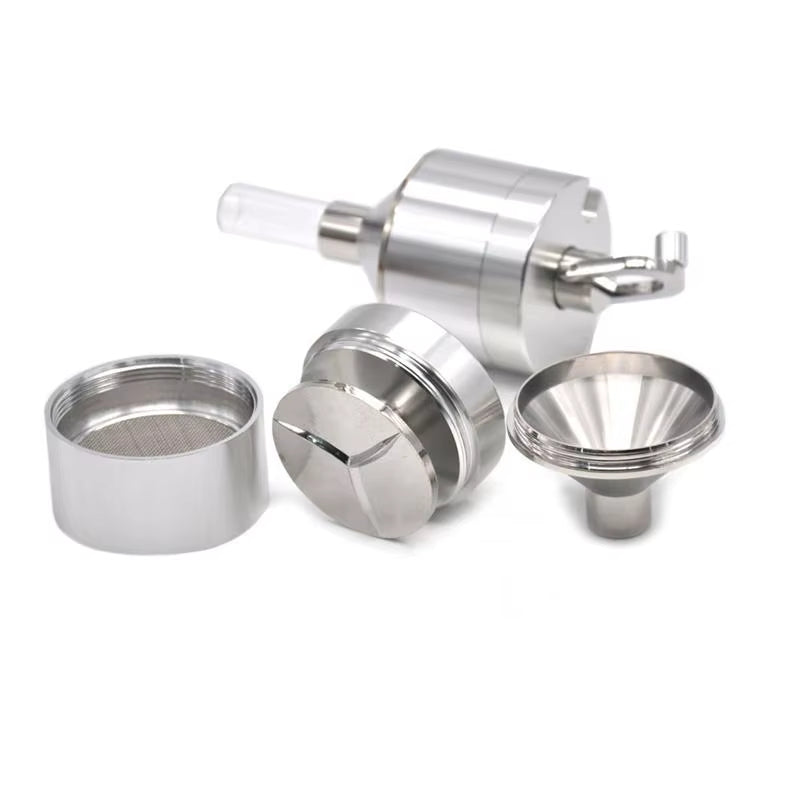 1Pc Hand Mill Metal Powder Metal Powder Hand Funnel Food Container Kitchen Tools with Container Kitchen Tools