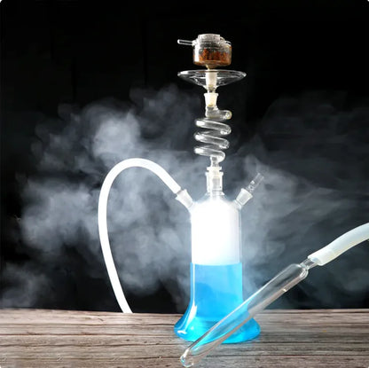 LumiSpin LED Glass Hookah – European & American Style